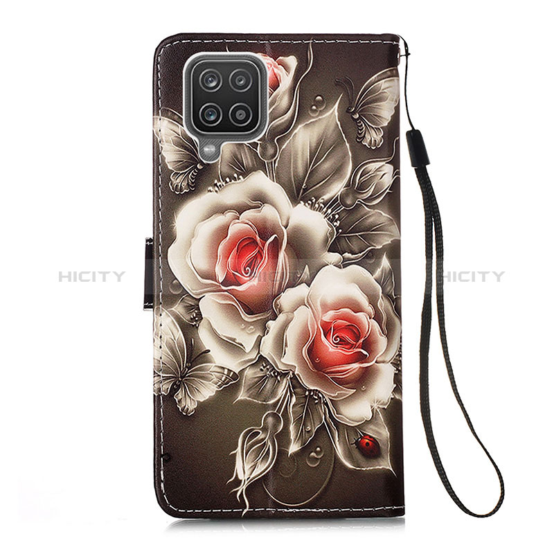 Custodia Portafoglio In Pelle Fantasia Modello Cover con Supporto Y02B per Samsung Galaxy A12