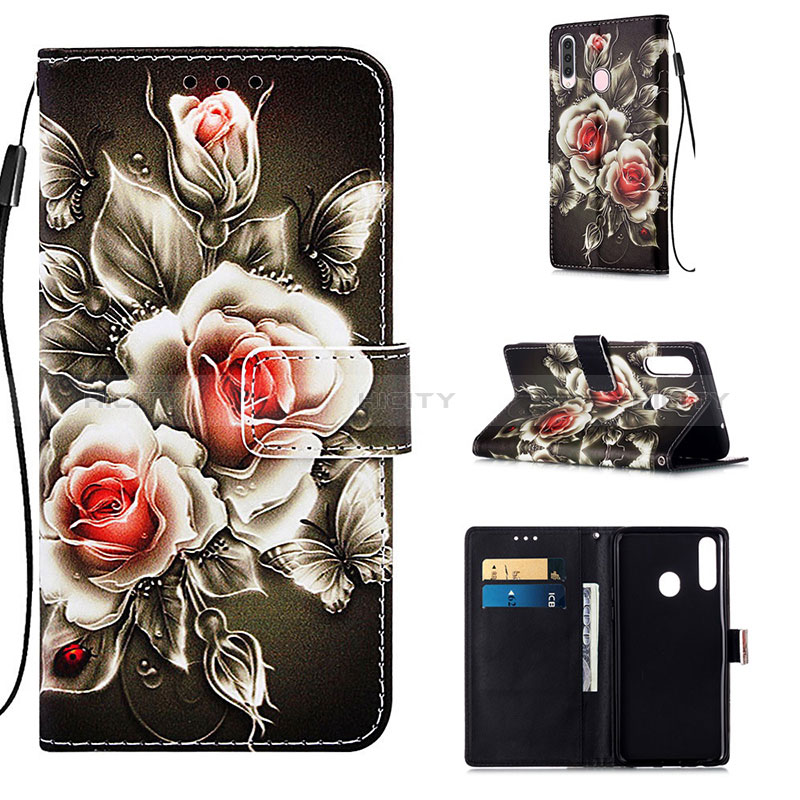 Custodia Portafoglio In Pelle Fantasia Modello Cover con Supporto Y02B per Samsung Galaxy A20s