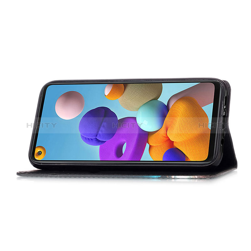 Custodia Portafoglio In Pelle Fantasia Modello Cover con Supporto Y02B per Samsung Galaxy A21s