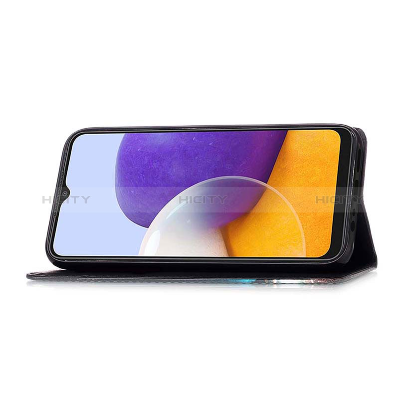 Custodia Portafoglio In Pelle Fantasia Modello Cover con Supporto Y02B per Samsung Galaxy A22s 5G