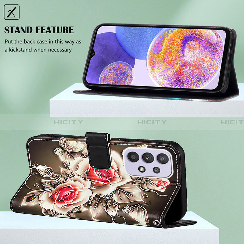 Custodia Portafoglio In Pelle Fantasia Modello Cover con Supporto Y02B per Samsung Galaxy A23 4G