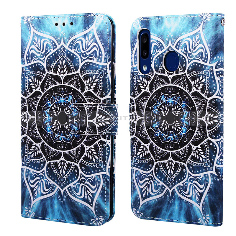 Custodia Portafoglio In Pelle Fantasia Modello Cover con Supporto Y02B per Samsung Galaxy A30