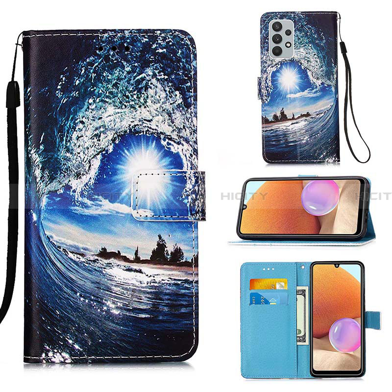 Custodia Portafoglio In Pelle Fantasia Modello Cover con Supporto Y02B per Samsung Galaxy A32 4G