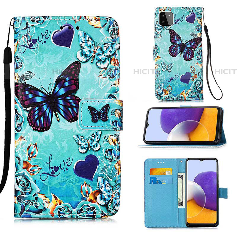 Custodia Portafoglio In Pelle Fantasia Modello Cover con Supporto Y02B per Samsung Galaxy F42 5G