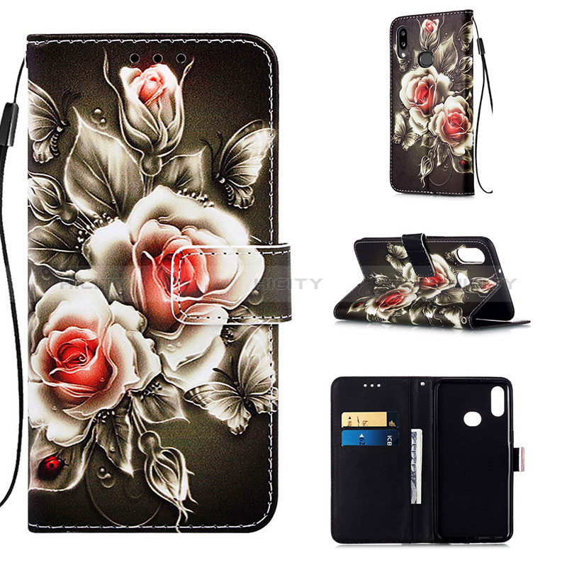 Custodia Portafoglio In Pelle Fantasia Modello Cover con Supporto Y02B per Samsung Galaxy M01s