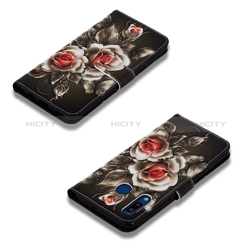 Custodia Portafoglio In Pelle Fantasia Modello Cover con Supporto Y02B per Samsung Galaxy M10S