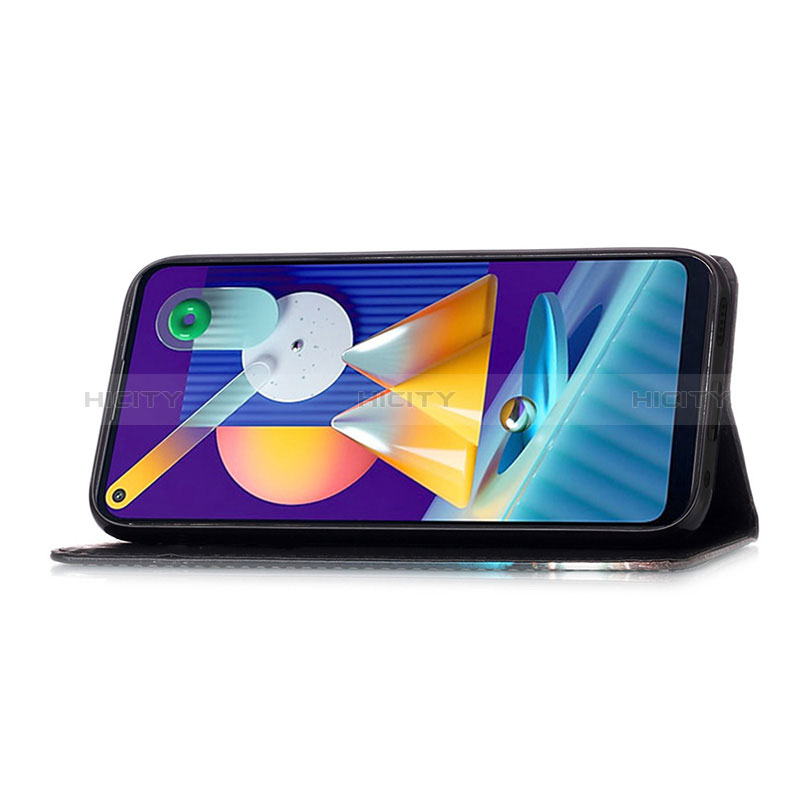 Custodia Portafoglio In Pelle Fantasia Modello Cover con Supporto Y02B per Samsung Galaxy M11