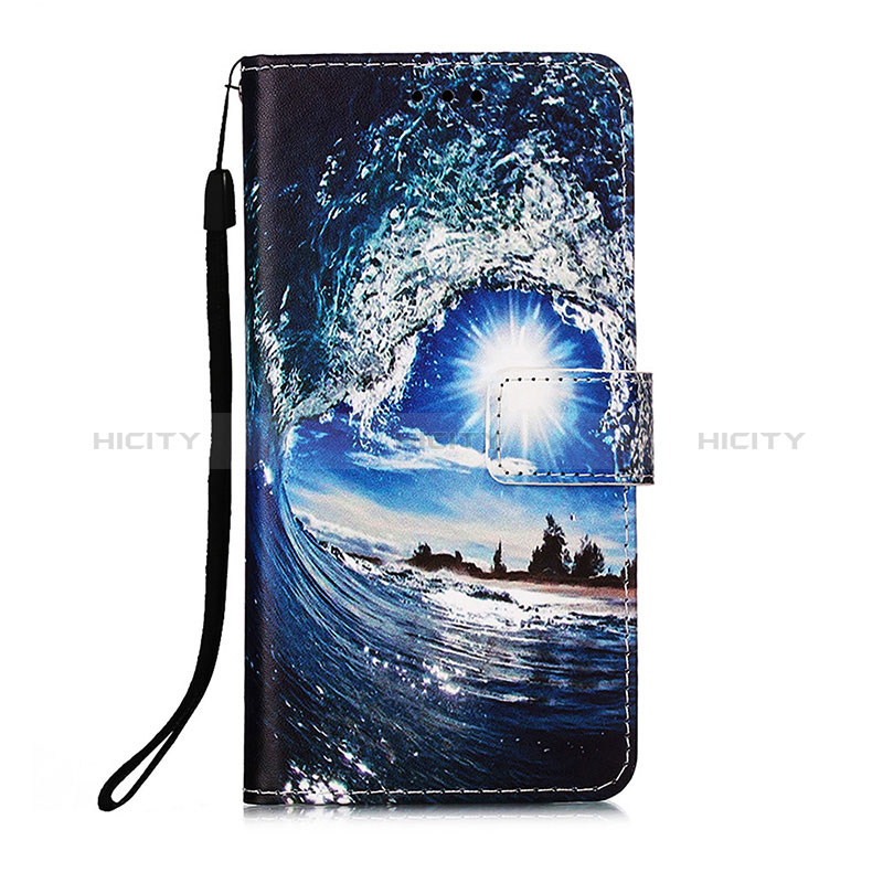 Custodia Portafoglio In Pelle Fantasia Modello Cover con Supporto Y02B per Xiaomi Poco M4 Pro 4G Blu Notte