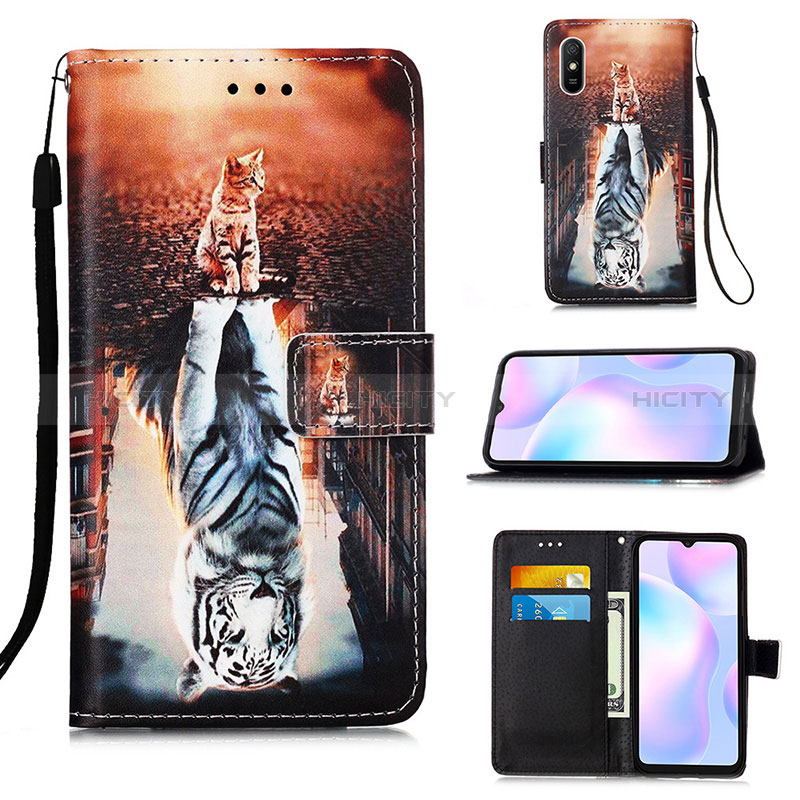 Custodia Portafoglio In Pelle Fantasia Modello Cover con Supporto Y02B per Xiaomi Redmi 9i