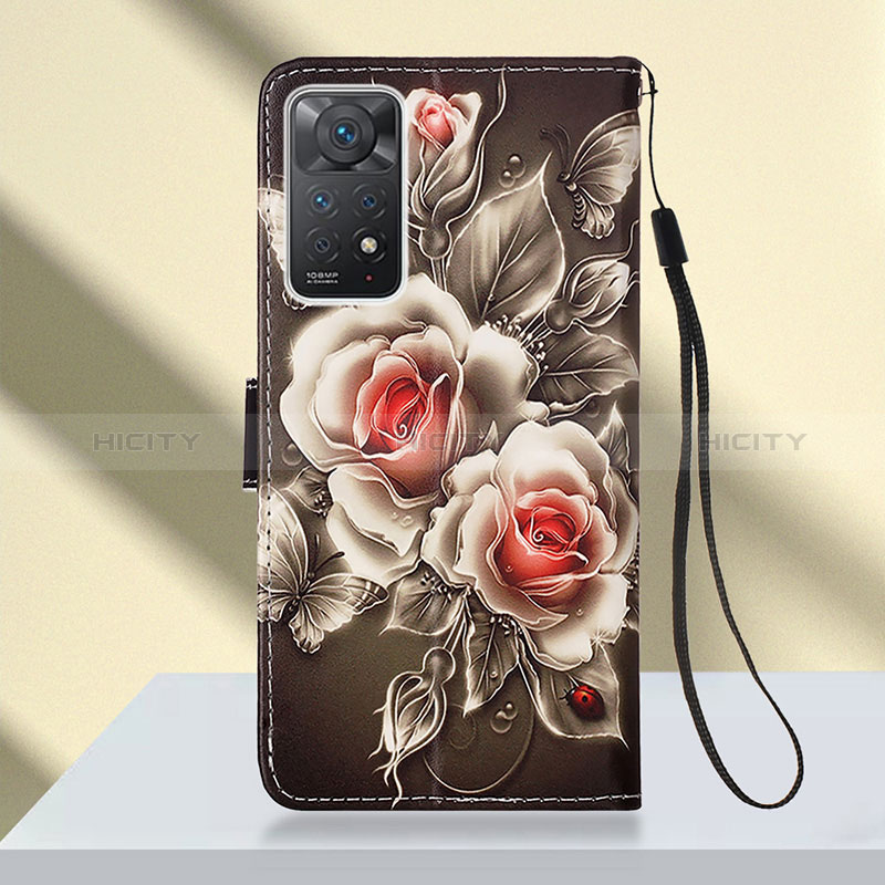 Custodia Portafoglio In Pelle Fantasia Modello Cover con Supporto Y02B per Xiaomi Redmi Note 11 Pro 4G