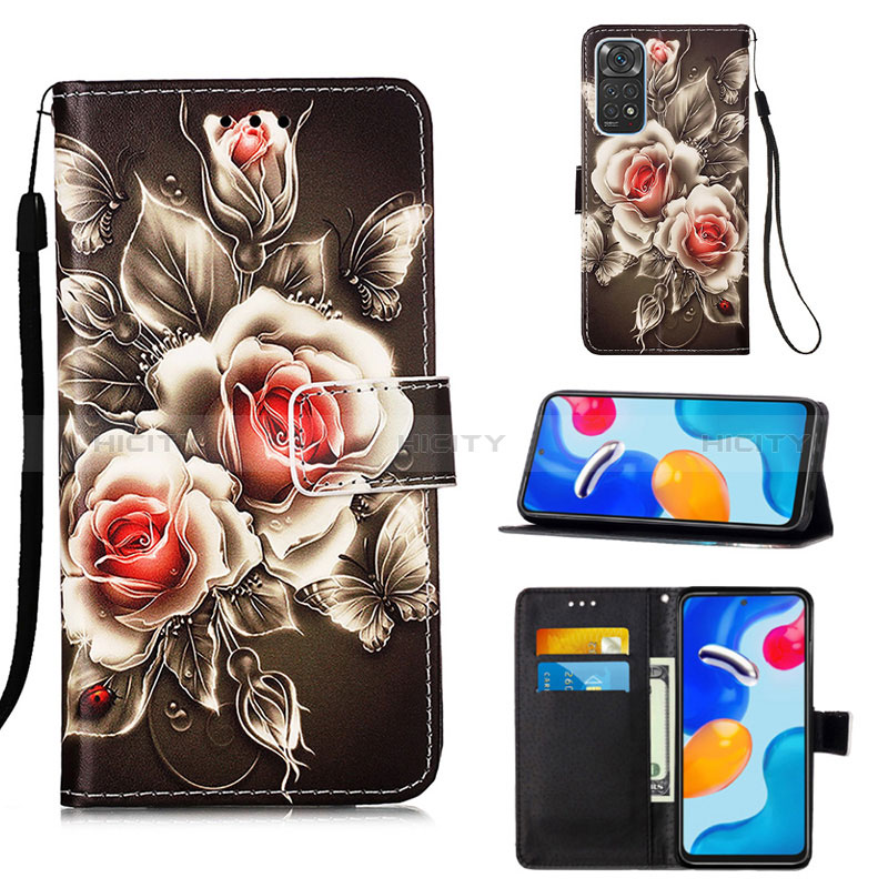 Custodia Portafoglio In Pelle Fantasia Modello Cover con Supporto Y02B per Xiaomi Redmi Note 11S 4G