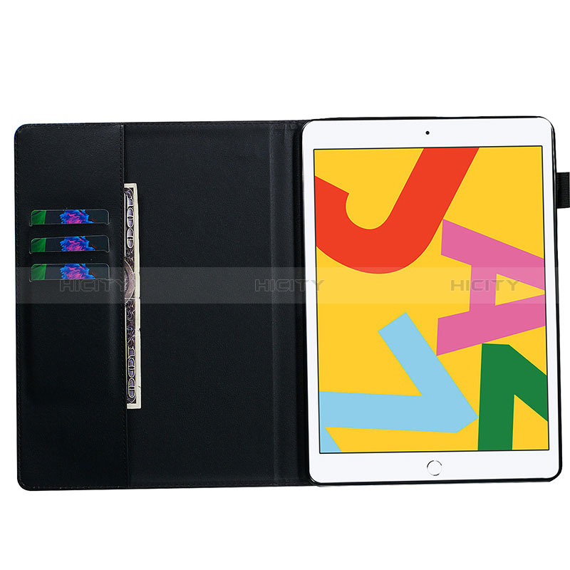 Custodia Portafoglio In Pelle Fantasia Modello Cover con Supporto Y03B per Apple iPad 10.2 (2019)