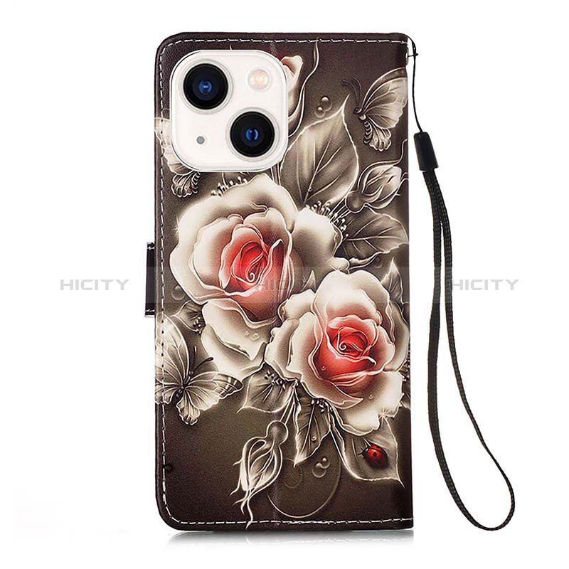 Custodia Portafoglio In Pelle Fantasia Modello Cover con Supporto Y03B per Apple iPhone 15 Plus