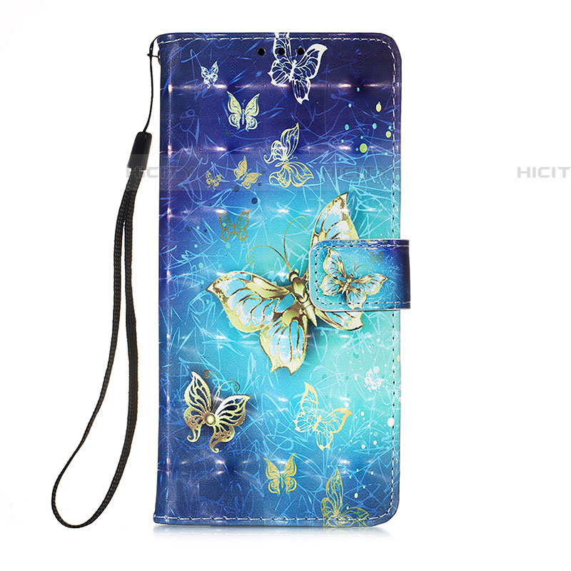 Custodia Portafoglio In Pelle Fantasia Modello Cover con Supporto Y03B per Samsung Galaxy A03s Cielo Blu