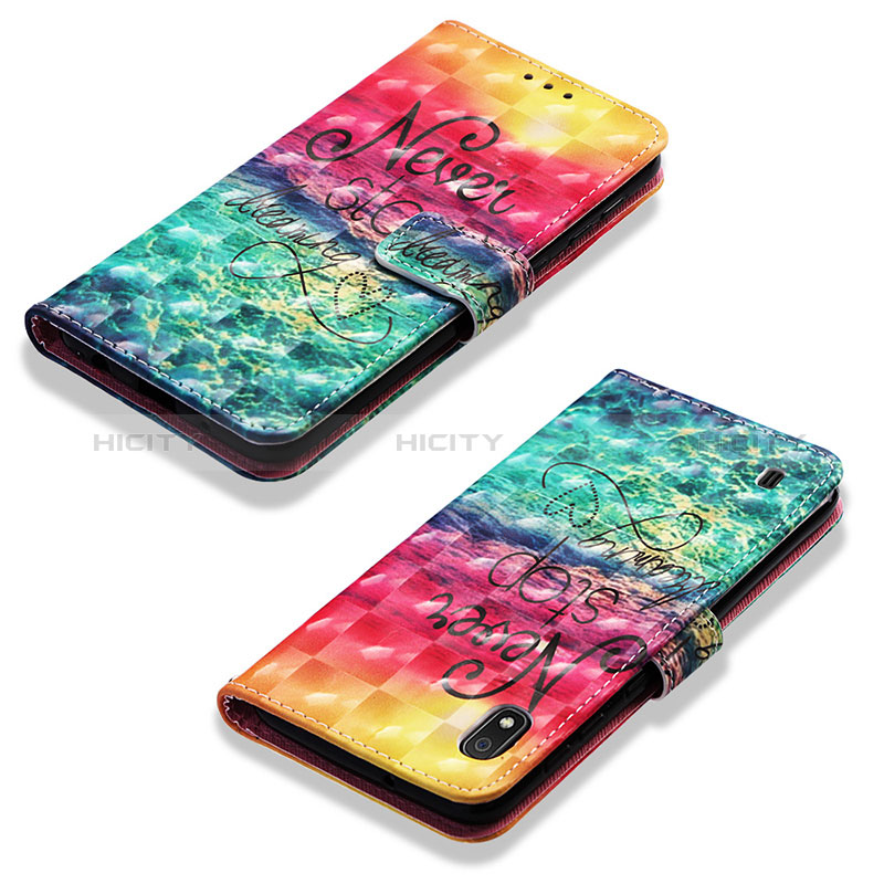 Custodia Portafoglio In Pelle Fantasia Modello Cover con Supporto Y03B per Samsung Galaxy A10