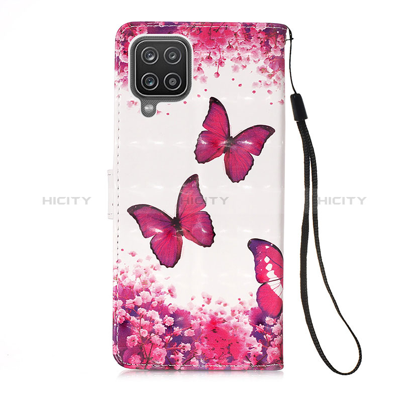 Custodia Portafoglio In Pelle Fantasia Modello Cover con Supporto Y03B per Samsung Galaxy A12