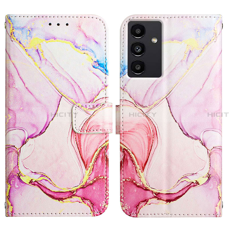 Custodia Portafoglio In Pelle Fantasia Modello Cover con Supporto Y03B per Samsung Galaxy A13 5G Rosa