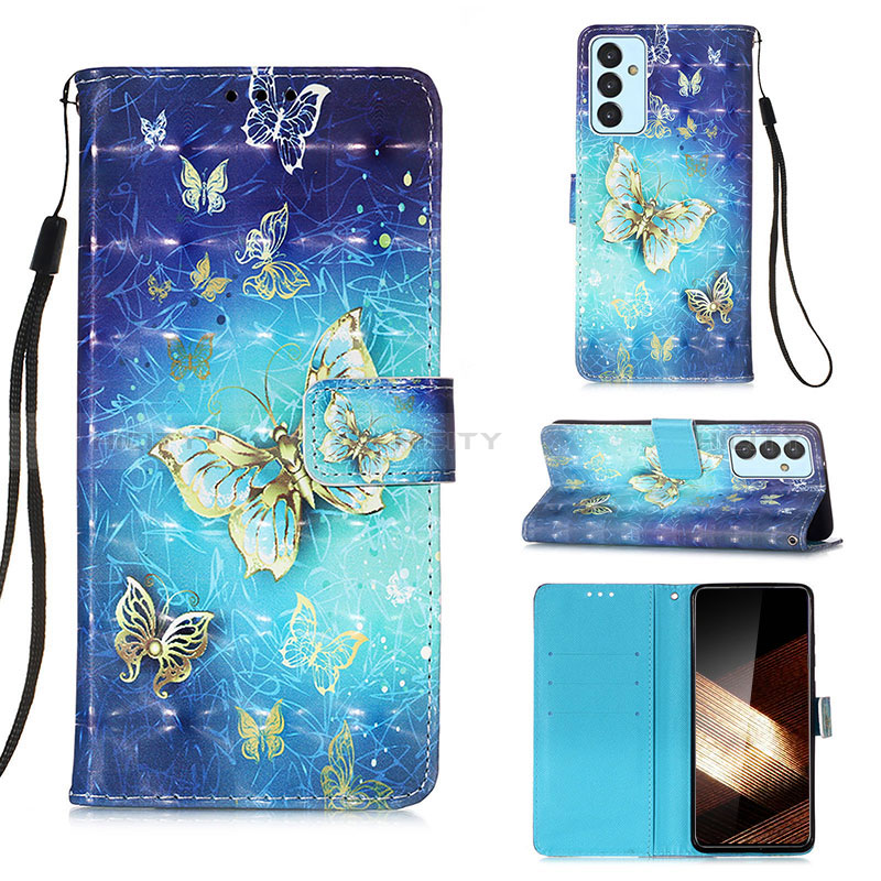 Custodia Portafoglio In Pelle Fantasia Modello Cover con Supporto Y03B per Samsung Galaxy A15 4G