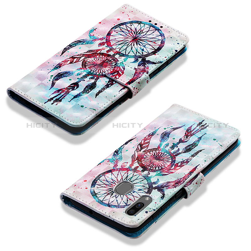 Custodia Portafoglio In Pelle Fantasia Modello Cover con Supporto Y03B per Samsung Galaxy A20