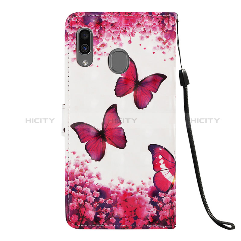 Custodia Portafoglio In Pelle Fantasia Modello Cover con Supporto Y03B per Samsung Galaxy A30