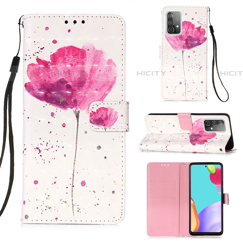 Custodia Portafoglio In Pelle Fantasia Modello Cover con Supporto Y03B per Samsung Galaxy A52 5G