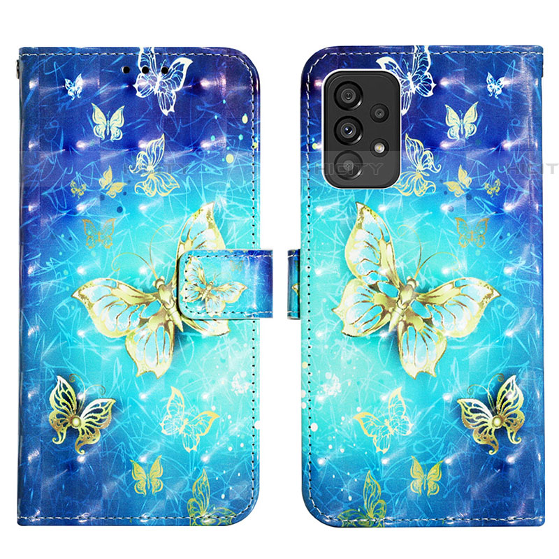 Custodia Portafoglio In Pelle Fantasia Modello Cover con Supporto Y03B per Samsung Galaxy A53 5G