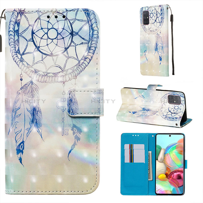 Custodia Portafoglio In Pelle Fantasia Modello Cover con Supporto Y03B per Samsung Galaxy A71 4G A715