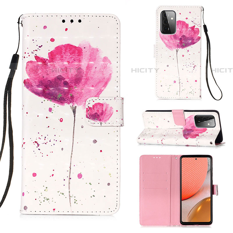 Custodia Portafoglio In Pelle Fantasia Modello Cover con Supporto Y03B per Samsung Galaxy A72 5G