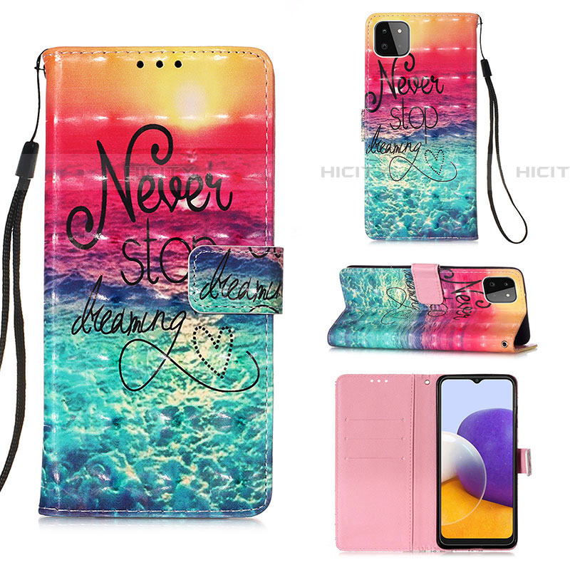 Custodia Portafoglio In Pelle Fantasia Modello Cover con Supporto Y03B per Samsung Galaxy F42 5G