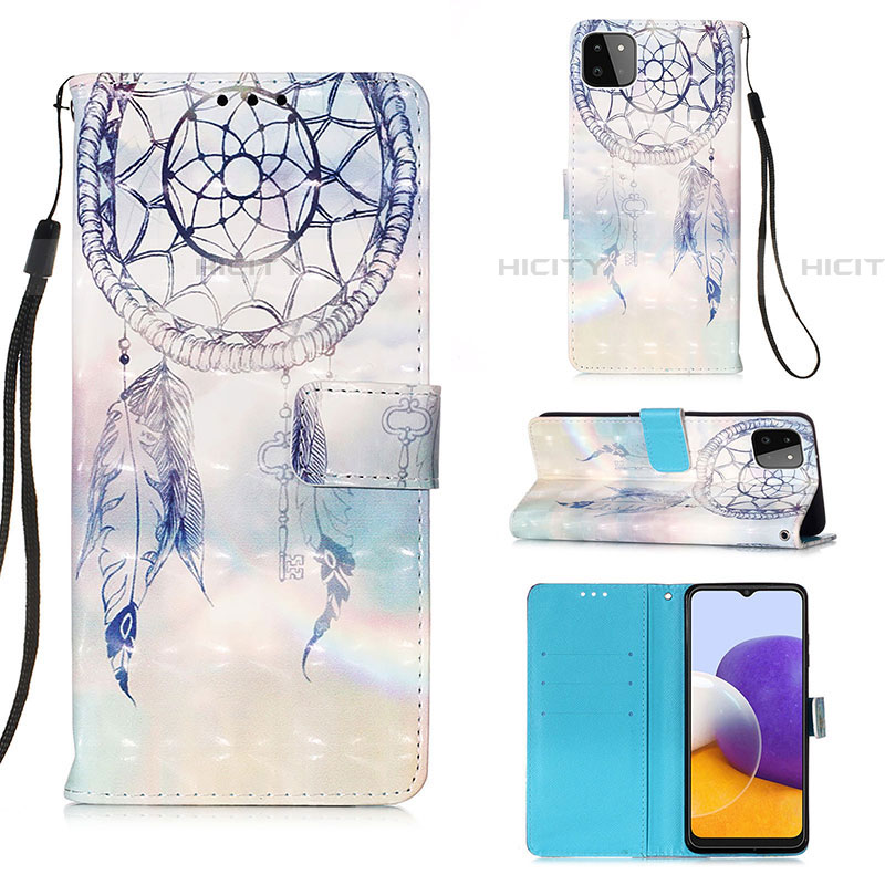 Custodia Portafoglio In Pelle Fantasia Modello Cover con Supporto Y03B per Samsung Galaxy F42 5G