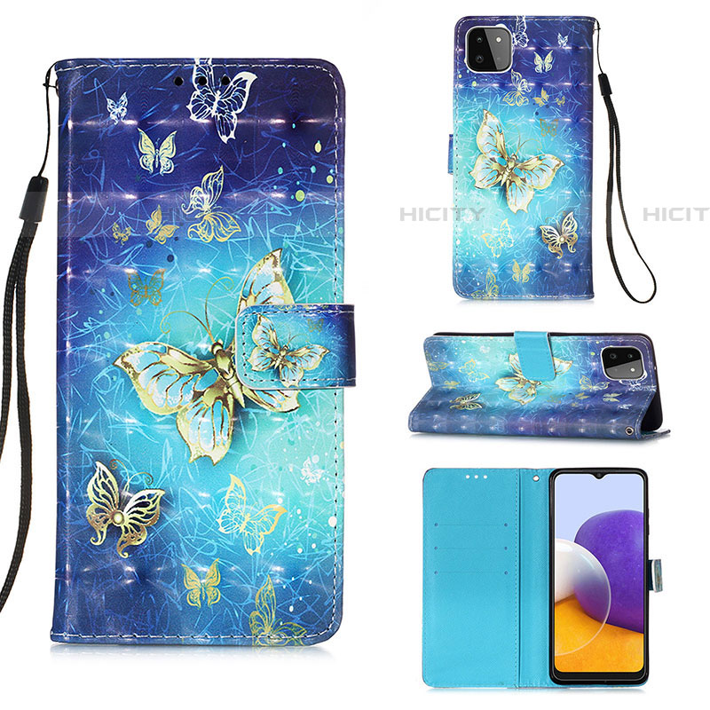 Custodia Portafoglio In Pelle Fantasia Modello Cover con Supporto Y03B per Samsung Galaxy F42 5G