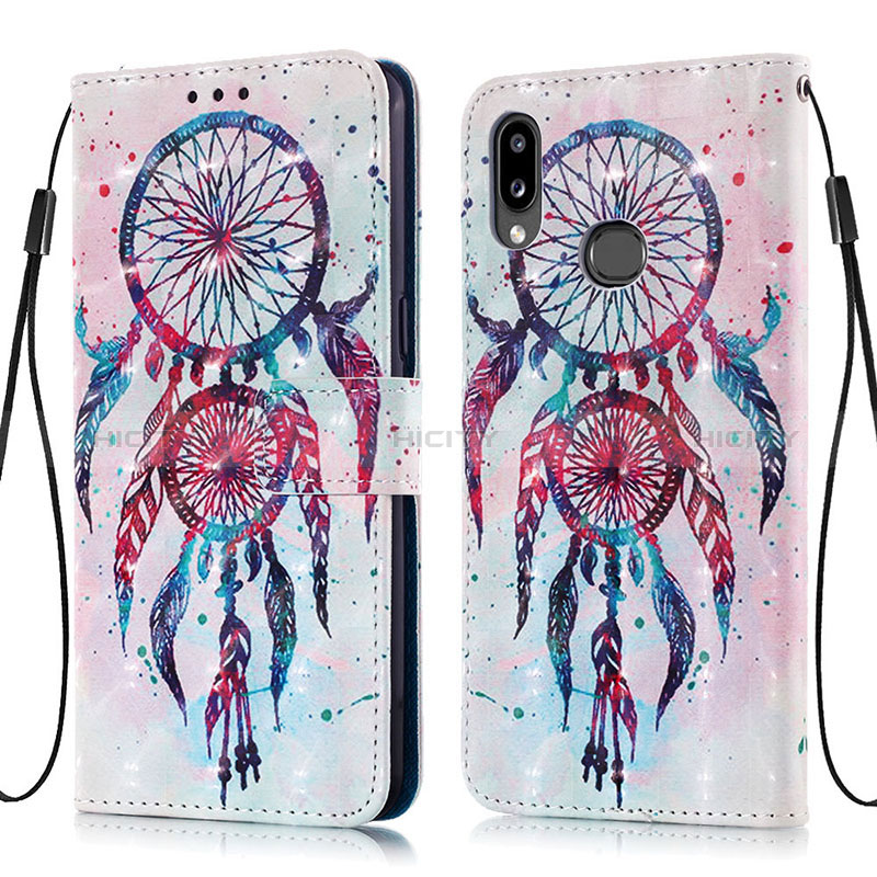 Custodia Portafoglio In Pelle Fantasia Modello Cover con Supporto Y03B per Samsung Galaxy M01s Multicolore