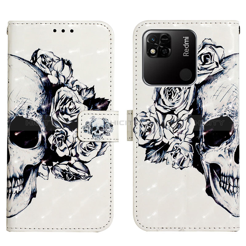 Custodia Portafoglio In Pelle Fantasia Modello Cover con Supporto Y03B per Xiaomi POCO C3