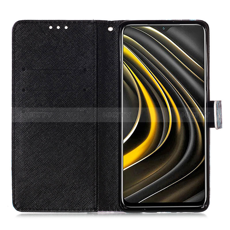 Custodia Portafoglio In Pelle Fantasia Modello Cover con Supporto Y03B per Xiaomi Poco M3