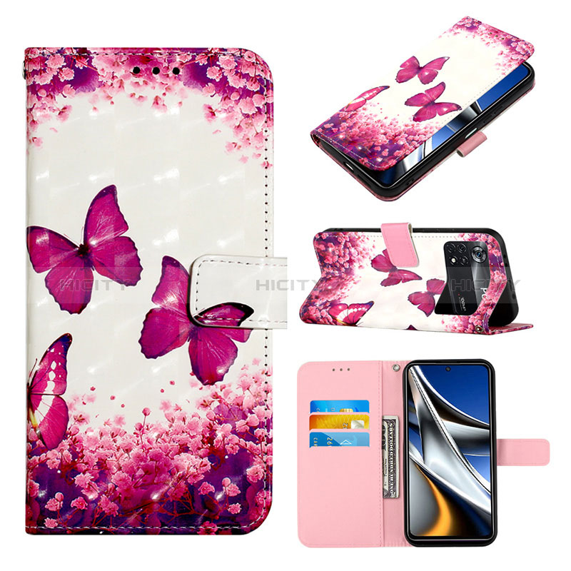 Custodia Portafoglio In Pelle Fantasia Modello Cover con Supporto Y03B per Xiaomi Poco X4 Pro 5G