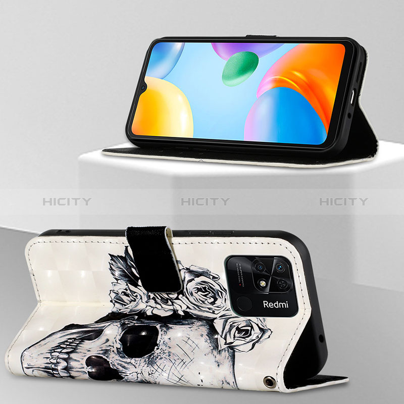 Custodia Portafoglio In Pelle Fantasia Modello Cover con Supporto Y03B per Xiaomi Redmi 10 Power