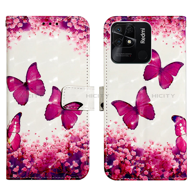 Custodia Portafoglio In Pelle Fantasia Modello Cover con Supporto Y03B per Xiaomi Redmi 10 Power