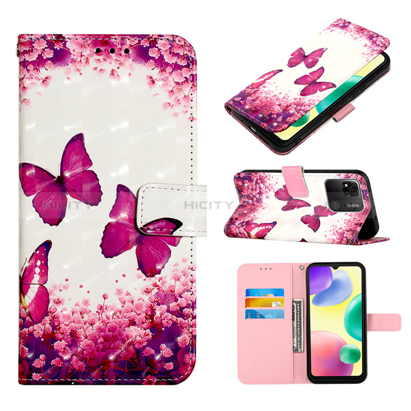 Custodia Portafoglio In Pelle Fantasia Modello Cover con Supporto Y03B per Xiaomi Redmi 10A 4G