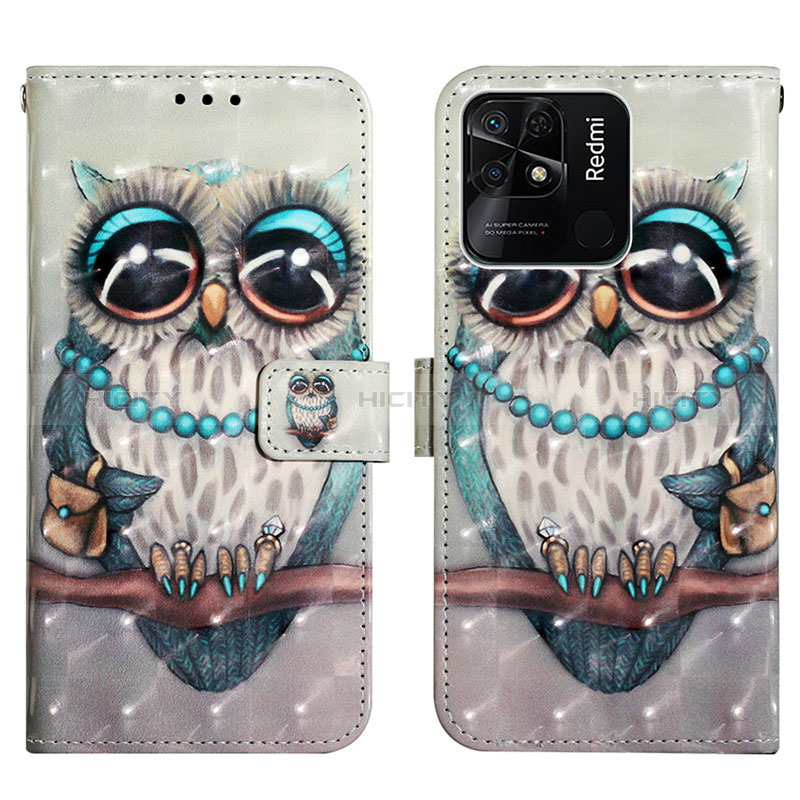 Custodia Portafoglio In Pelle Fantasia Modello Cover con Supporto Y03B per Xiaomi Redmi 10C 4G