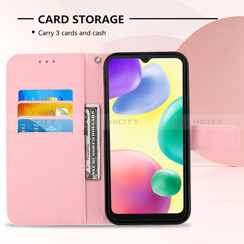 Custodia Portafoglio In Pelle Fantasia Modello Cover con Supporto Y03B per Xiaomi Redmi 9 Activ