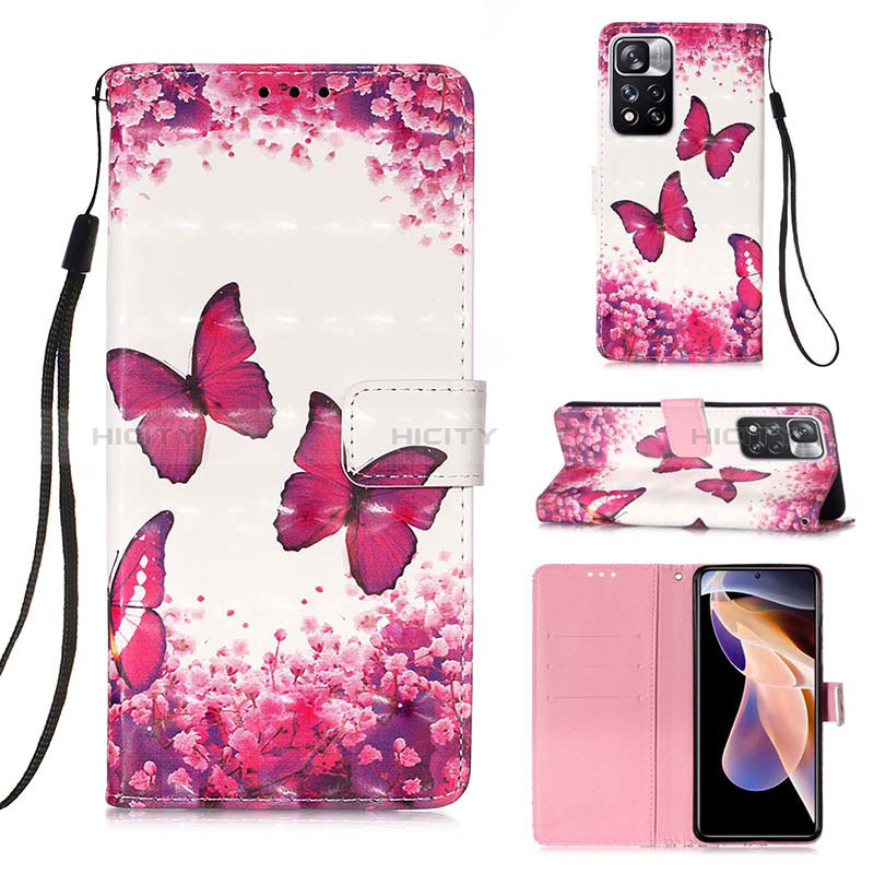 Custodia Portafoglio In Pelle Fantasia Modello Cover con Supporto Y03B per Xiaomi Redmi Note 11 Pro+ Plus 5G