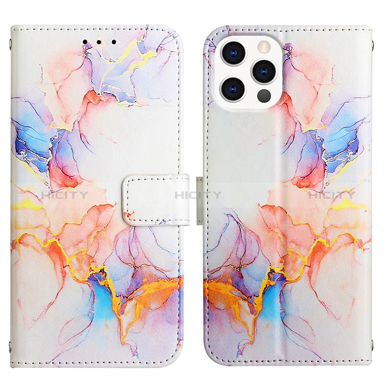 Custodia Portafoglio In Pelle Fantasia Modello Cover con Supporto Y04B per Apple iPhone 14 Pro Max