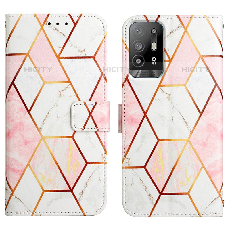 Custodia Portafoglio In Pelle Fantasia Modello Cover con Supporto Y04B per Oppo A94 5G Bianco