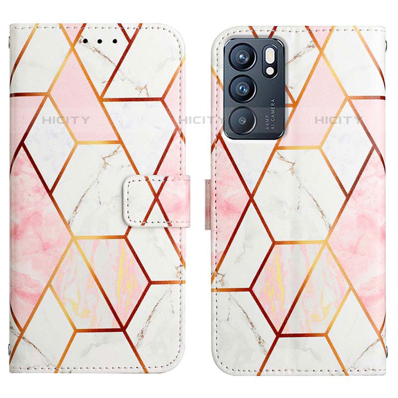 Custodia Portafoglio In Pelle Fantasia Modello Cover con Supporto Y04B per Oppo Reno6 5G