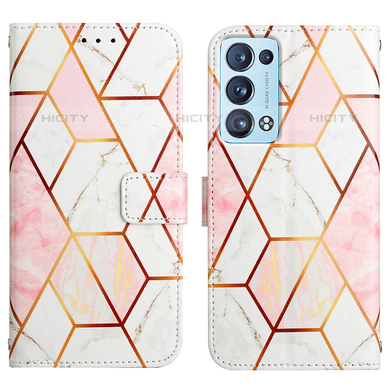 Custodia Portafoglio In Pelle Fantasia Modello Cover con Supporto Y04B per Oppo Reno6 Pro 5G