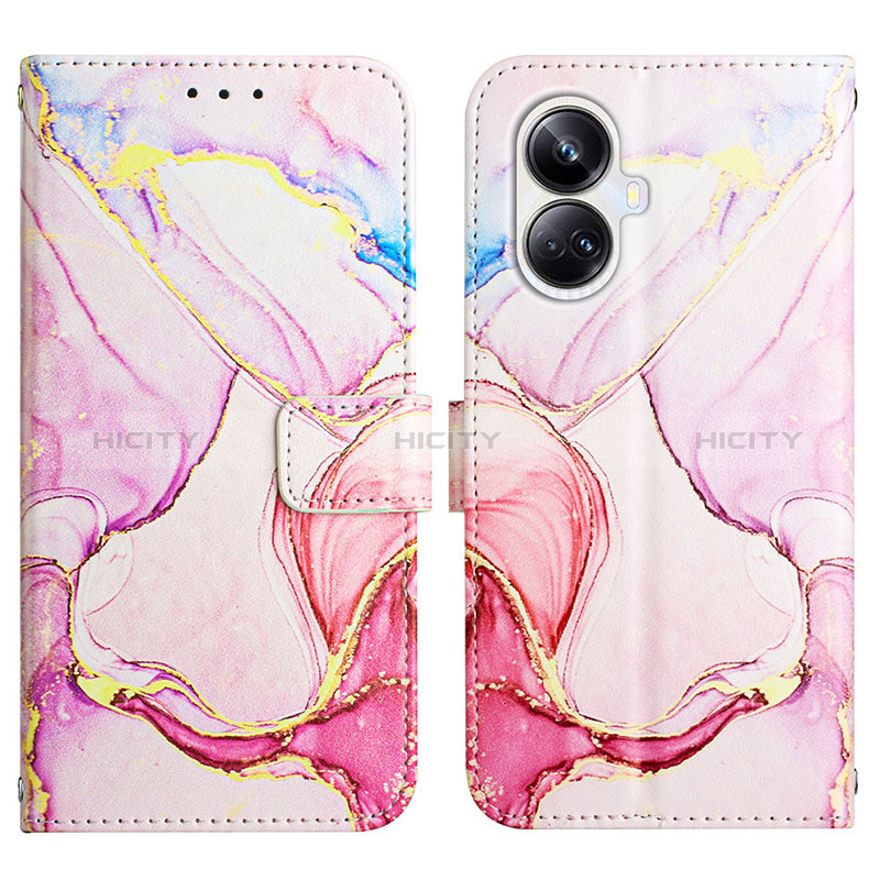 Custodia Portafoglio In Pelle Fantasia Modello Cover con Supporto Y04B per Realme 10 Pro+ Plus 5G