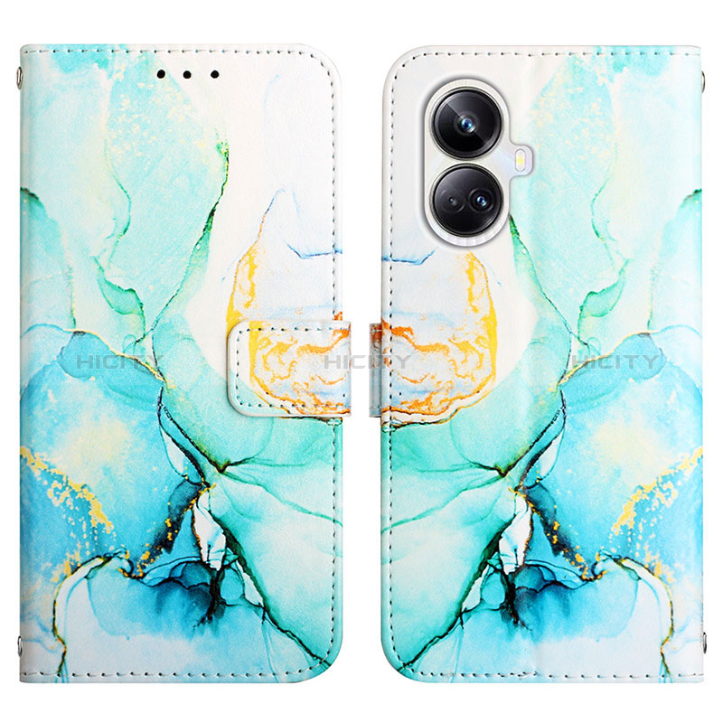 Custodia Portafoglio In Pelle Fantasia Modello Cover con Supporto Y04B per Realme 10 Pro+ Plus 5G