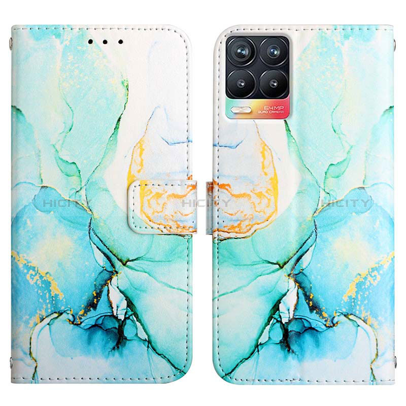 Custodia Portafoglio In Pelle Fantasia Modello Cover con Supporto Y04B per Realme 8 4G