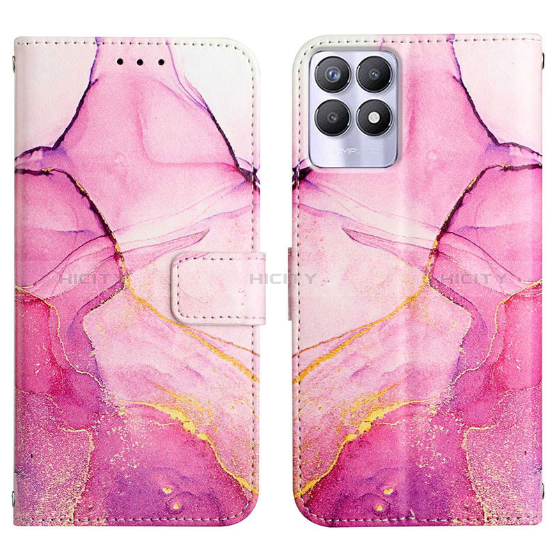 Custodia Portafoglio In Pelle Fantasia Modello Cover con Supporto Y04B per Realme 8i