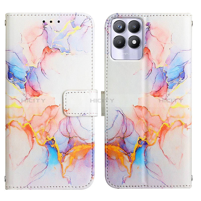 Custodia Portafoglio In Pelle Fantasia Modello Cover con Supporto Y04B per Realme 8i